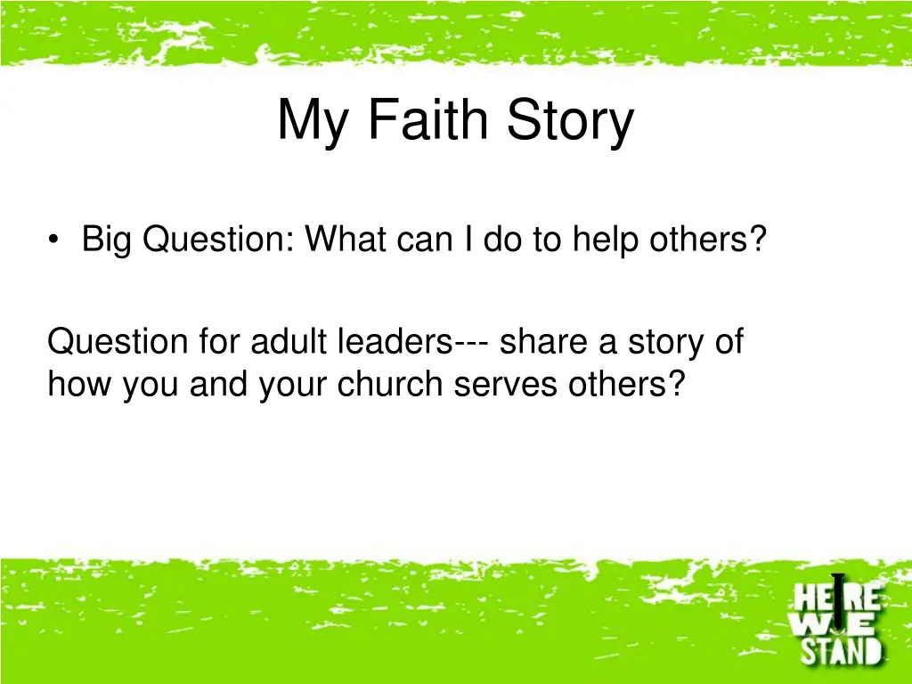 my faith story