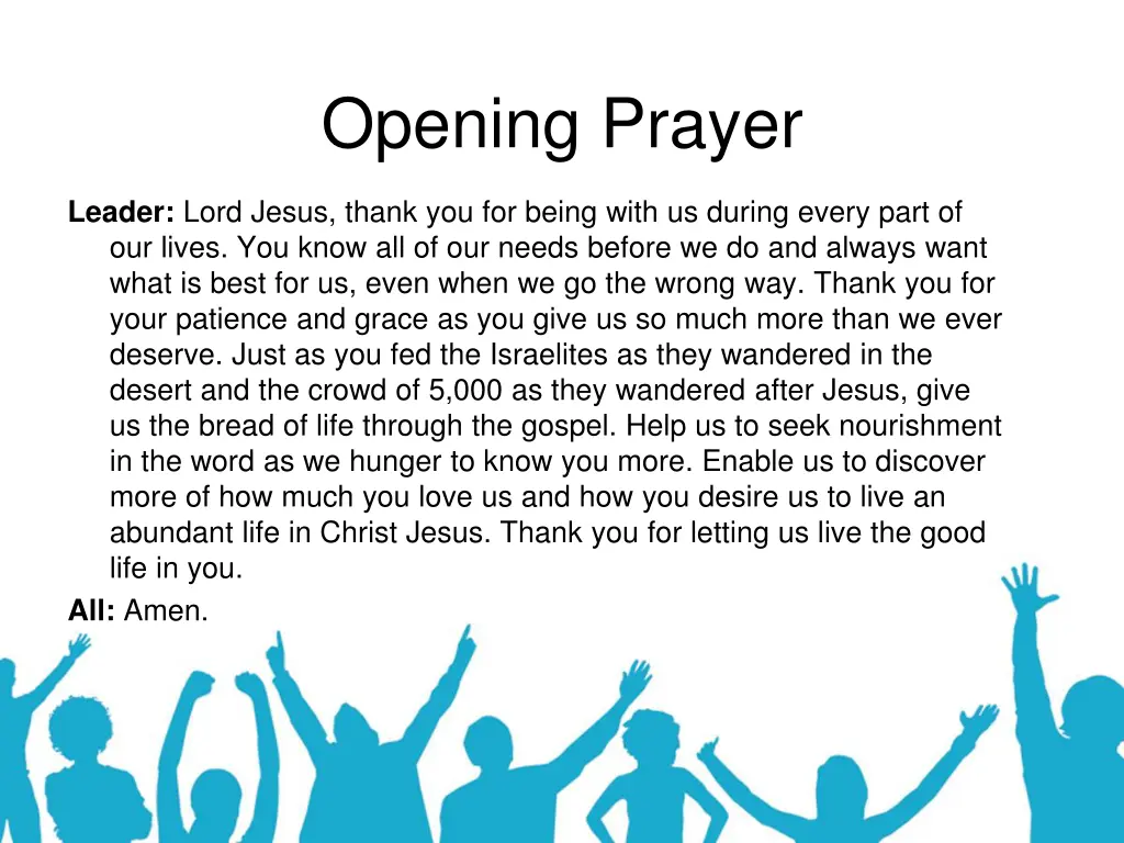 opening prayer