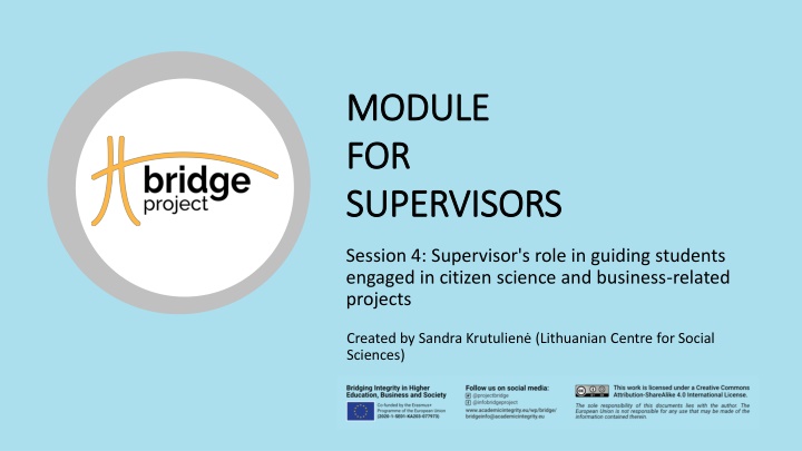 module module for for supervisors supervisors