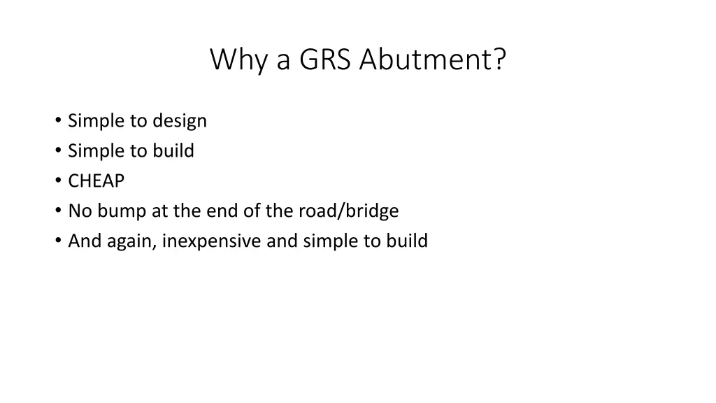 why a grs abutment