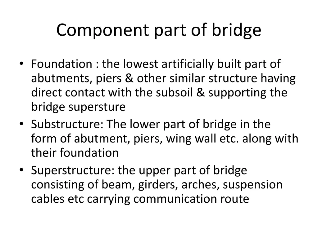 component part of bridge 1