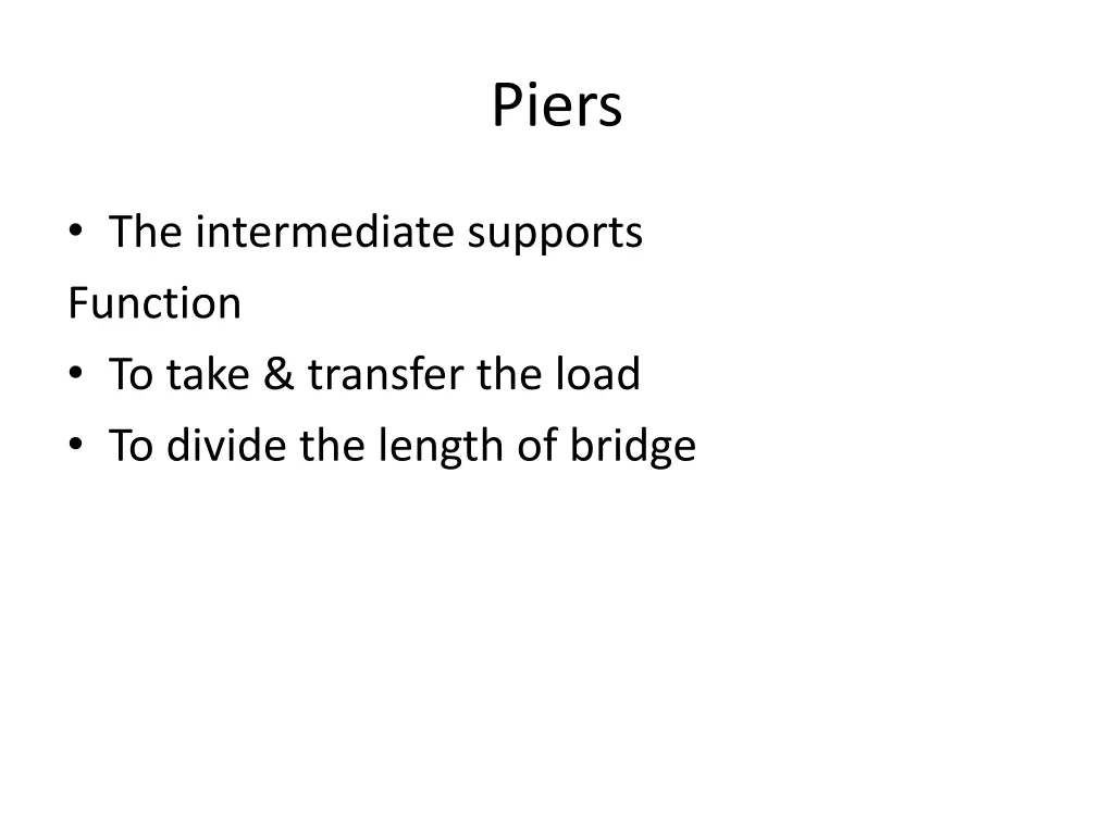 piers