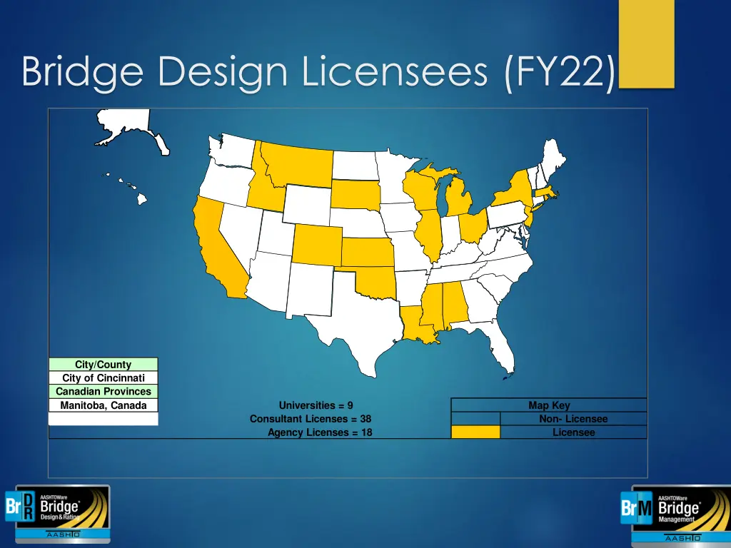 bridge design licensees fy22