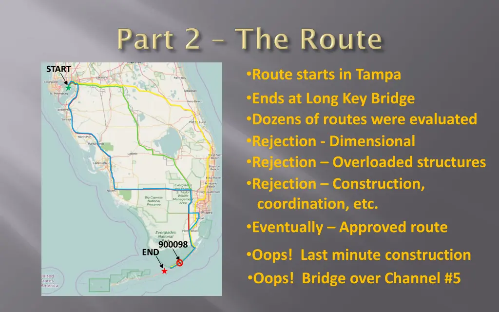 route starts in tampa