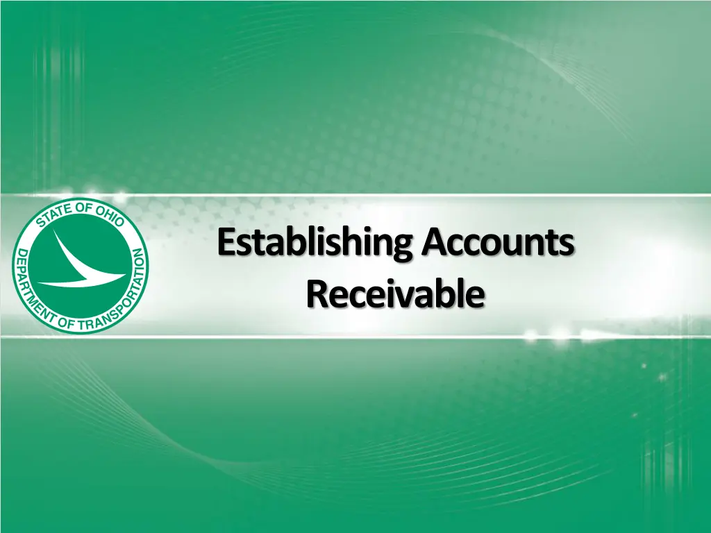 establishing accounts receivable