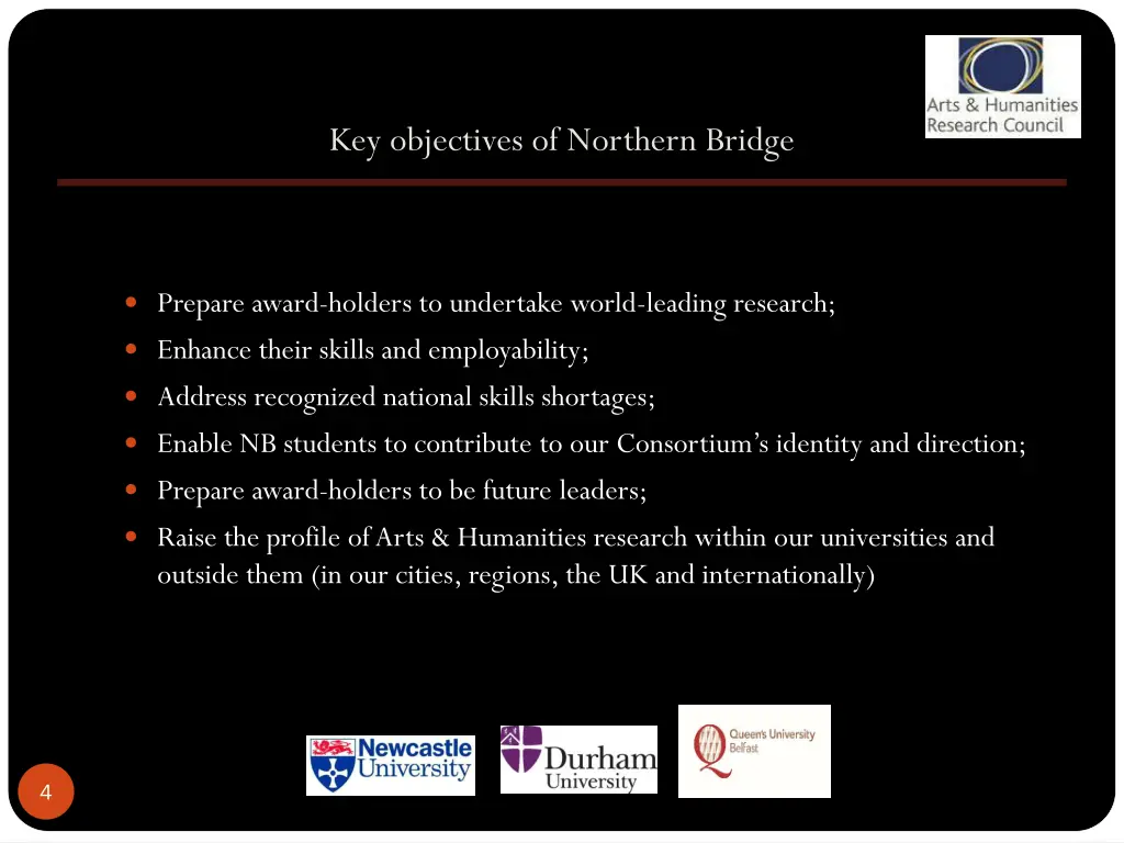 key objectives of northern bridge