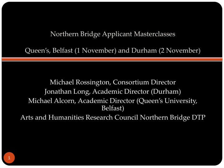 northern bridge applicant masterclasses