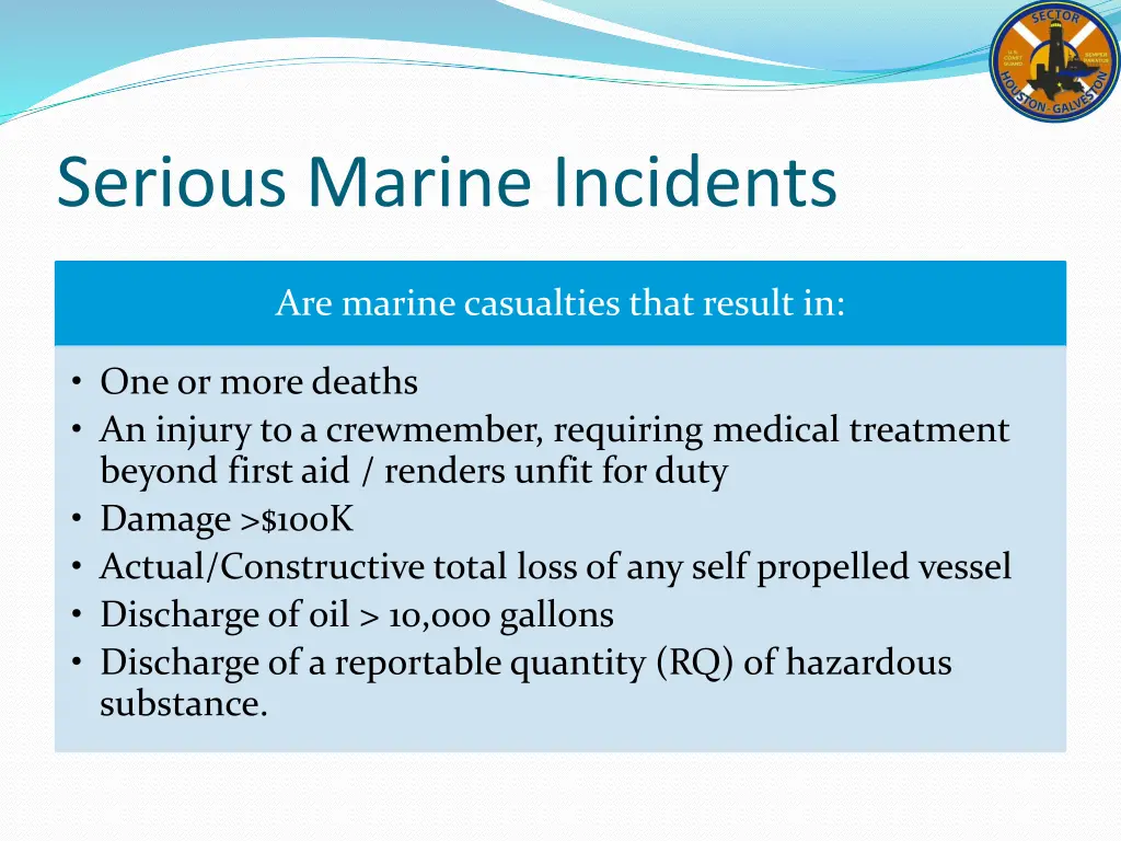 serious marine incidents 1