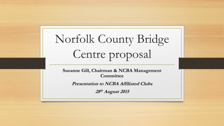 norfolk county bridge centre proposal