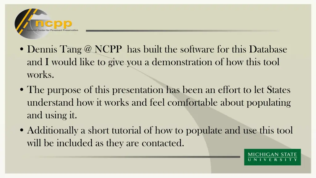 dennis tang @ ncpp has built the software