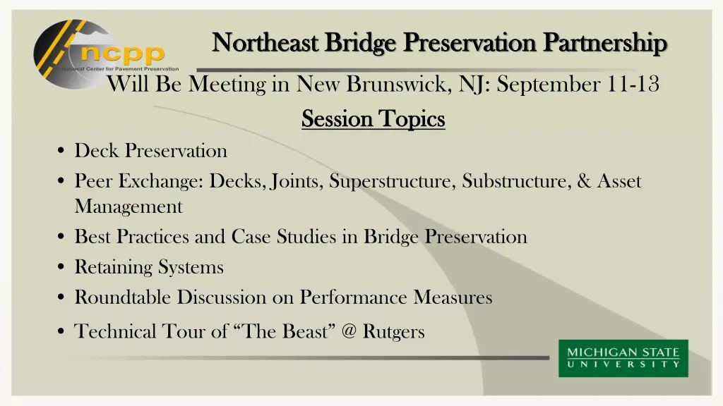 northeast bridge preservation partnership