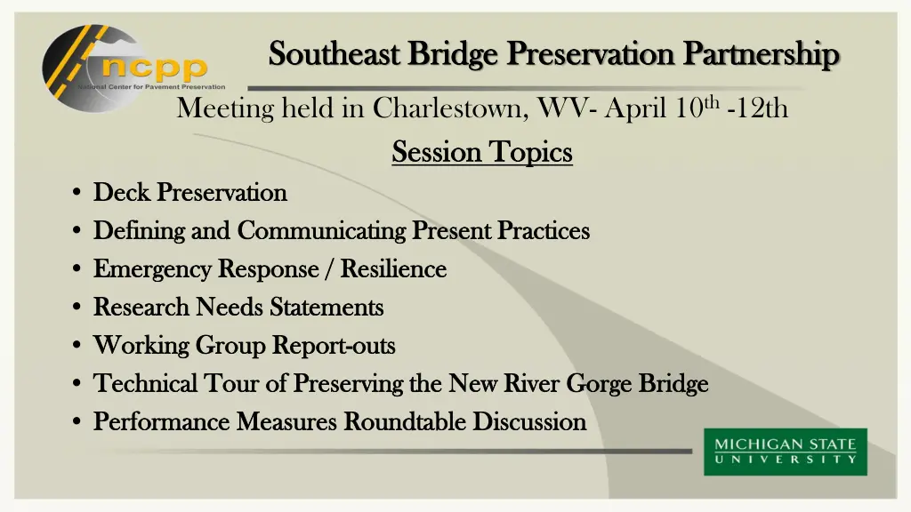 southeast bridge preservation partnership