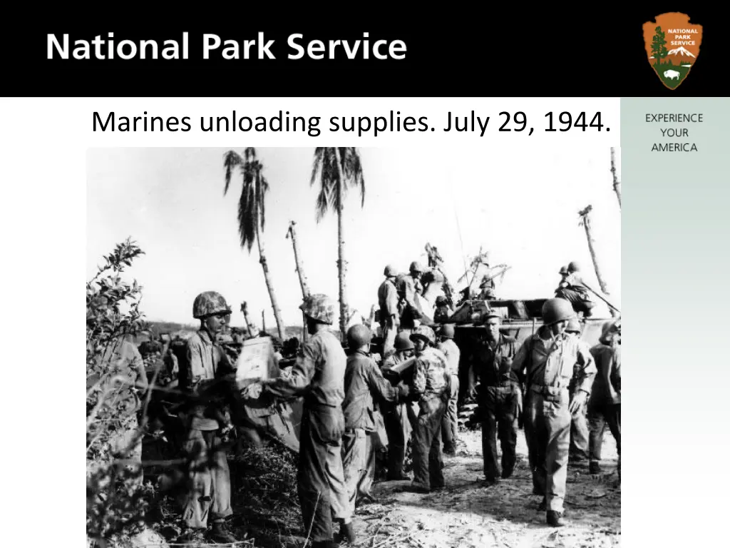 marines unloading supplies july 29 1944