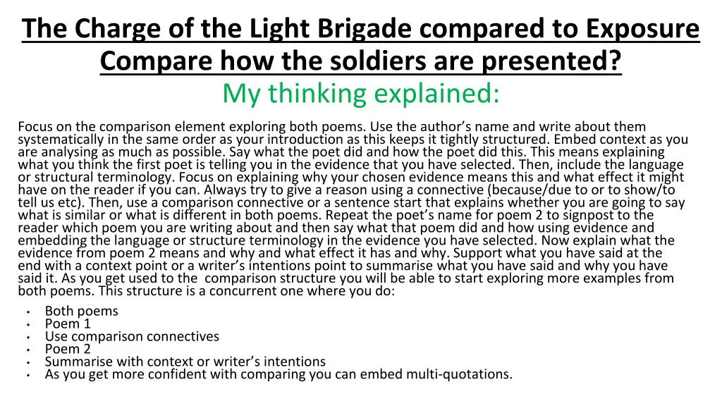 the charge of the light brigade compared 3