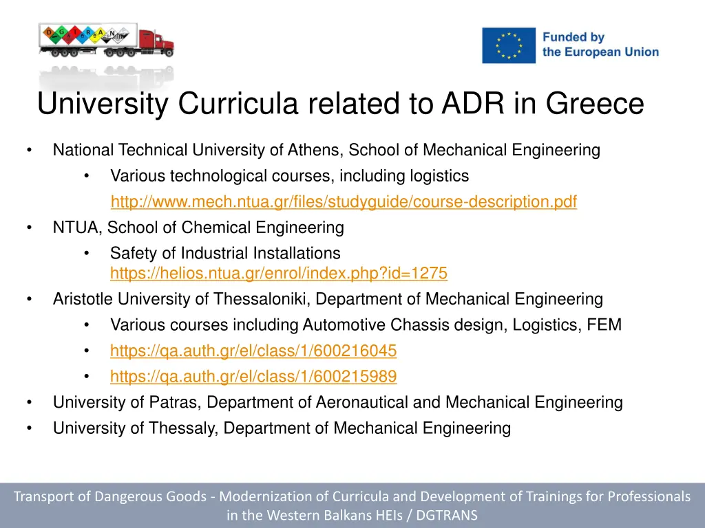 university curricula related to adr in greece