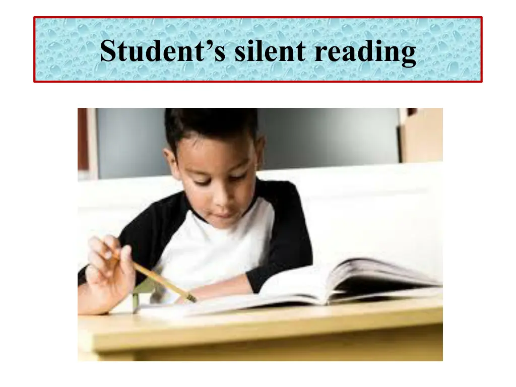 student s silent reading