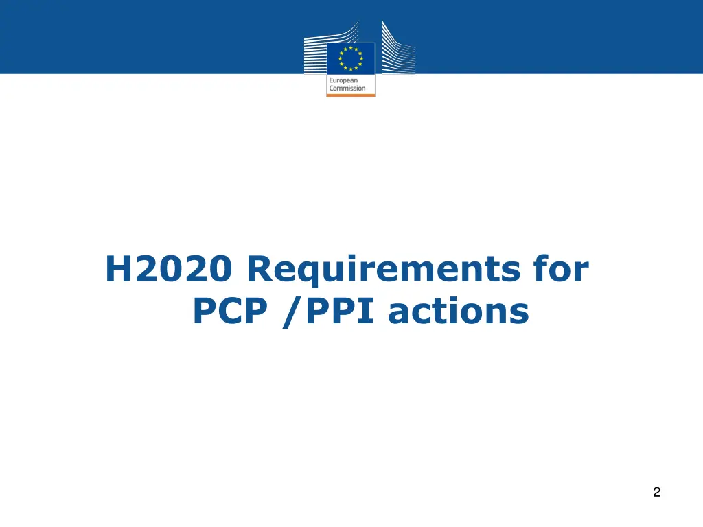 h2020 requirements for pcp ppi actions