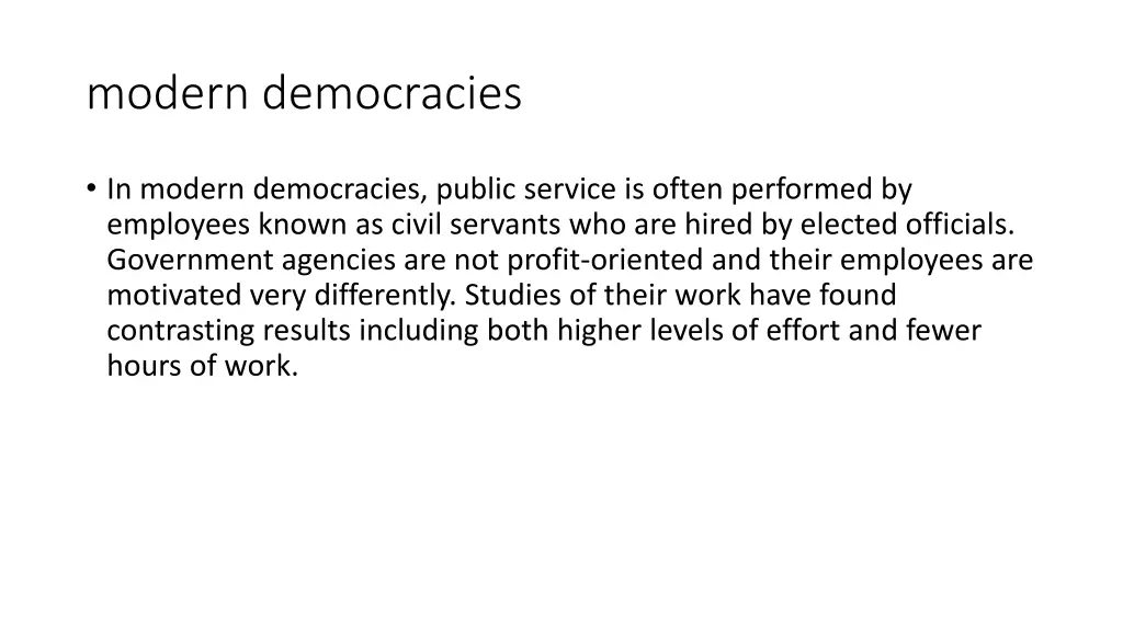 modern democracies