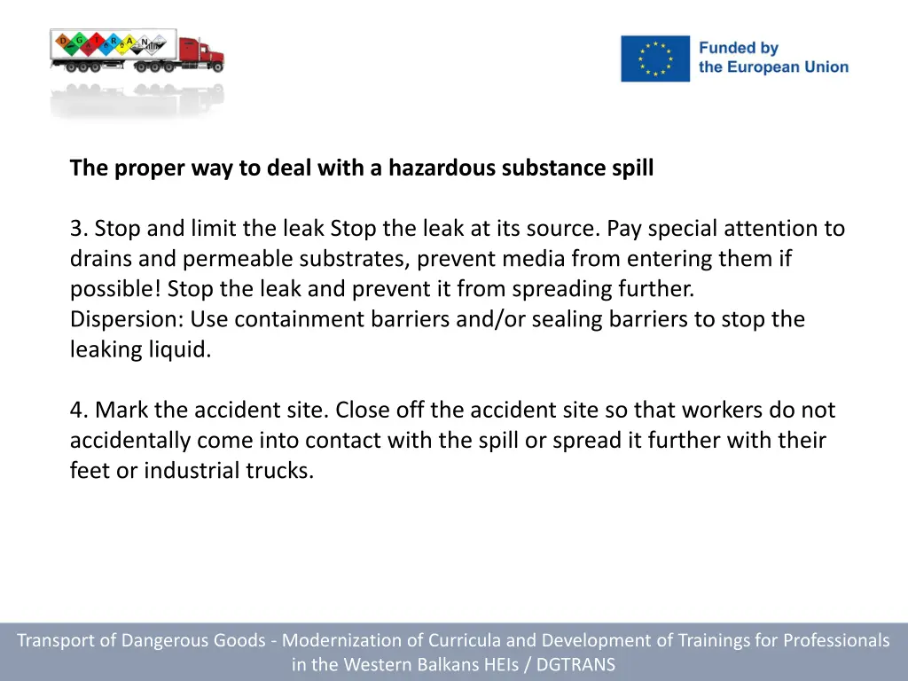 the proper way to deal with a hazardous substance 1