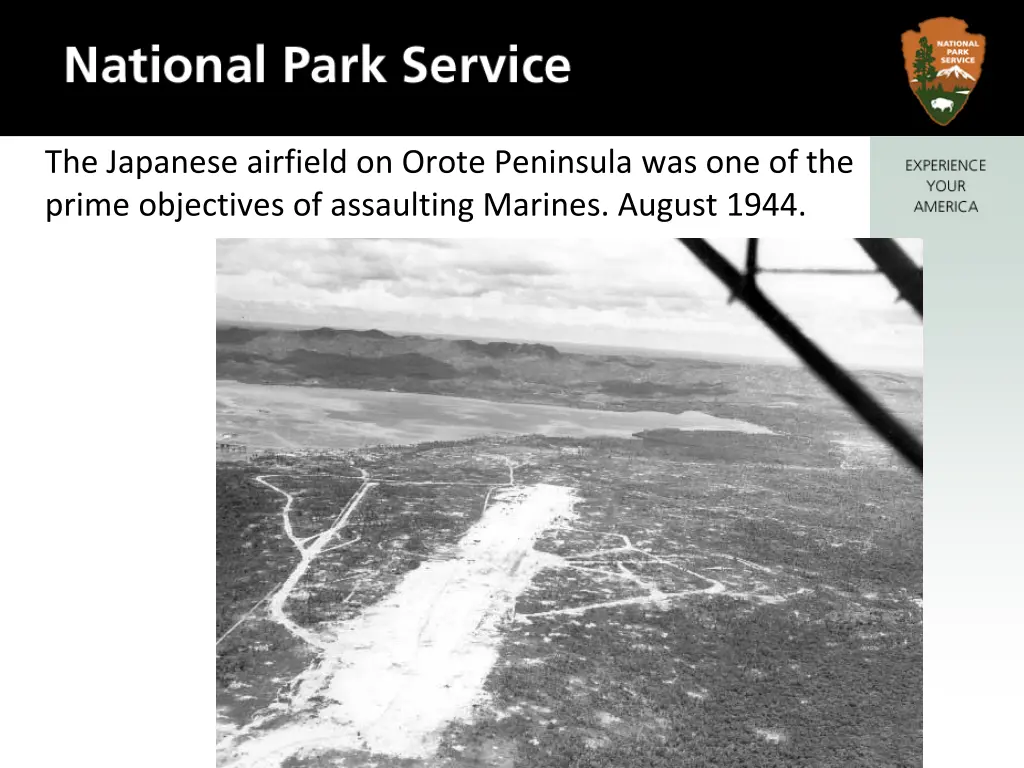 the japanese airfield on orote peninsula