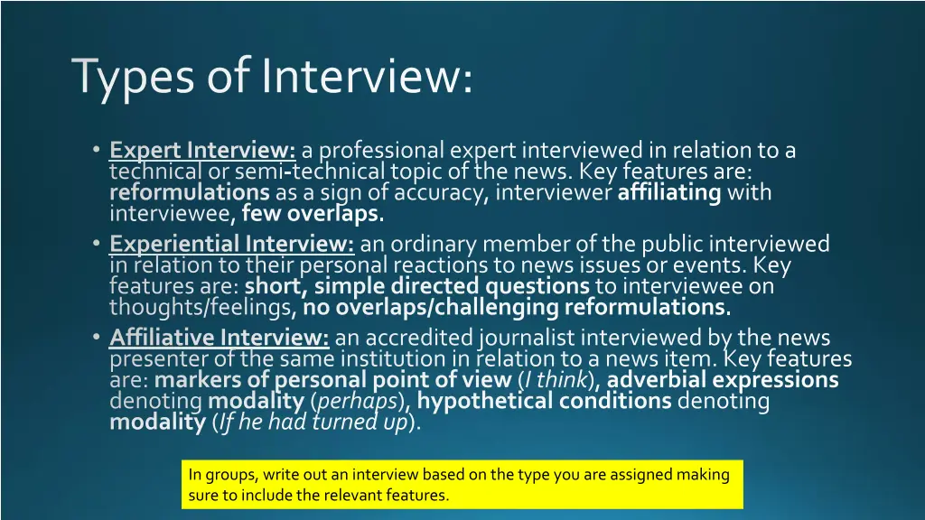 types of interview