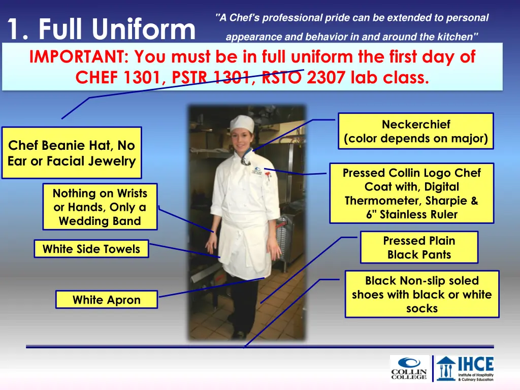 1 full uniform important you must be in full