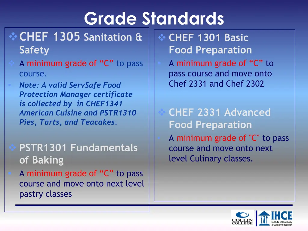 grade standards