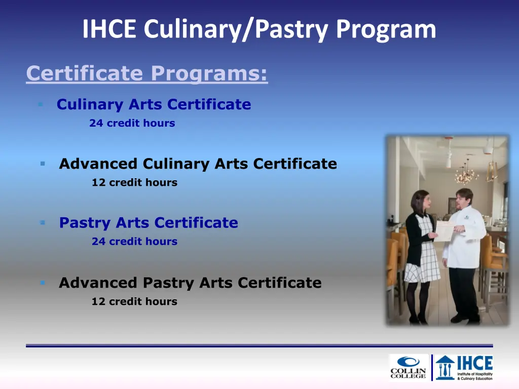 ihce culinary pastry program