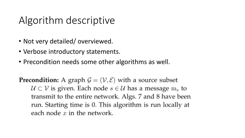 algorithm descriptive