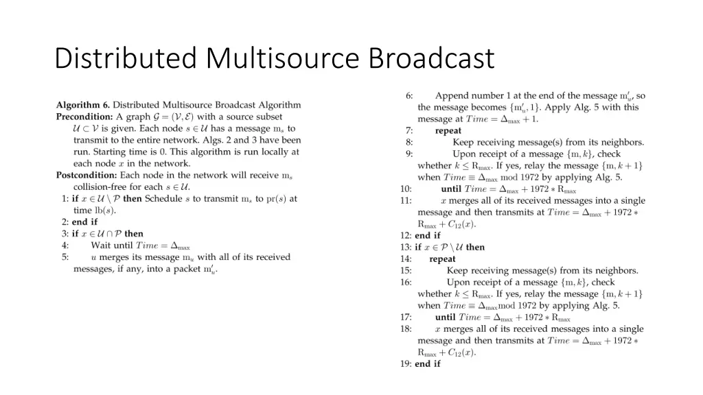 distributed multisource broadcast