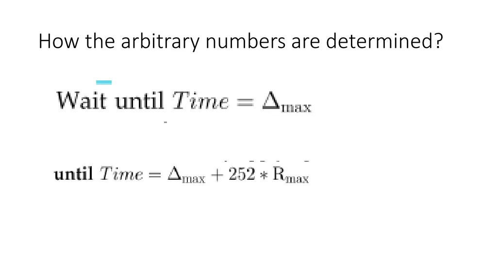 how the arbitrary numbers are determined