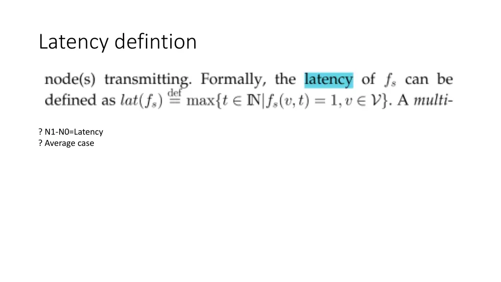 latency defintion