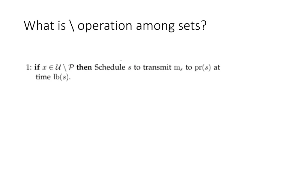 what is operation among sets