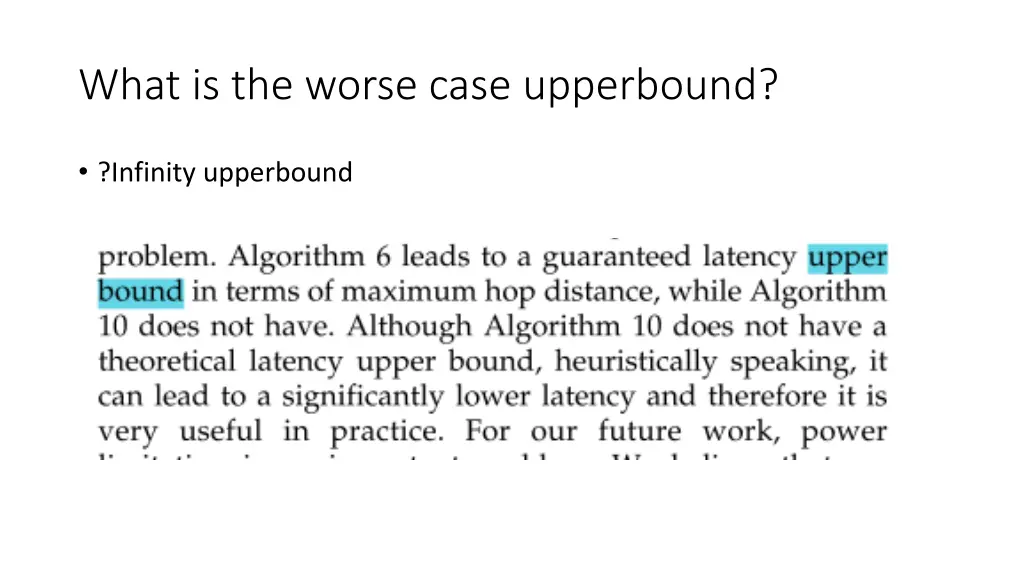 what is the worse case upperbound