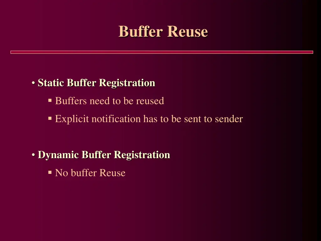 buffer reuse