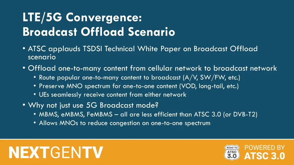 lte 5g convergence broadcast offload scenario