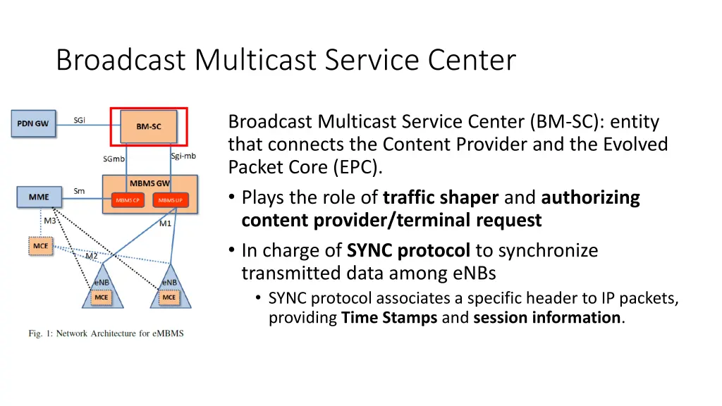 broadcast multicast service center