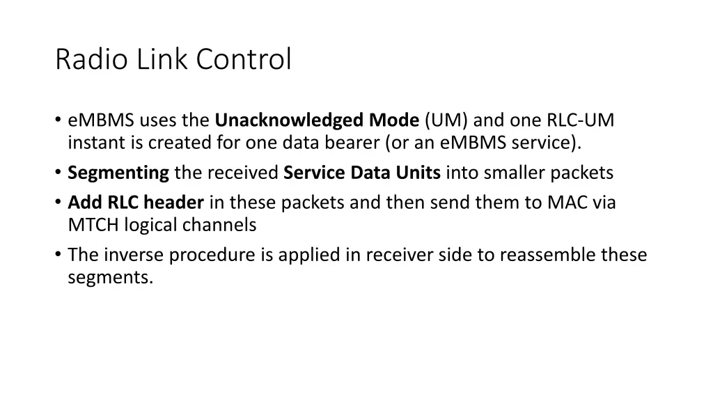 radio link control