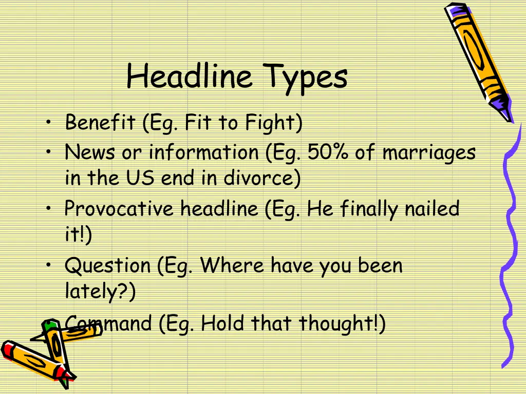 headline types