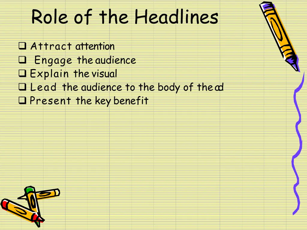 role of the headlines