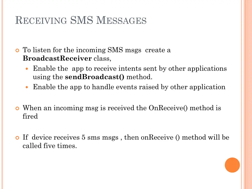 r eceiving sms m essages 1