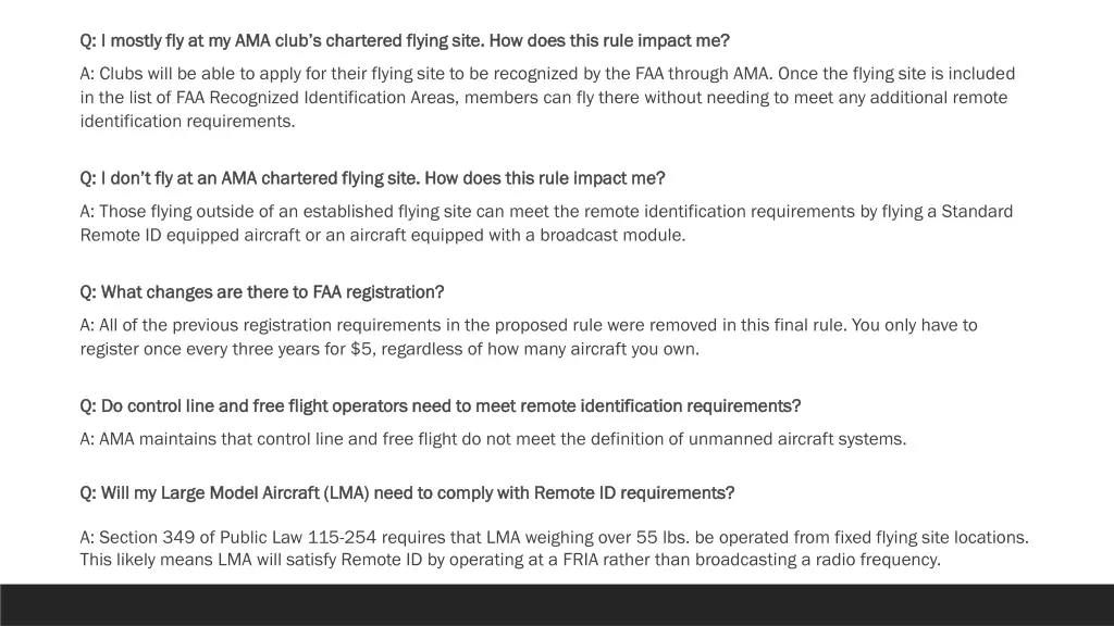 q i mostly fly at my ama club s chartered flying