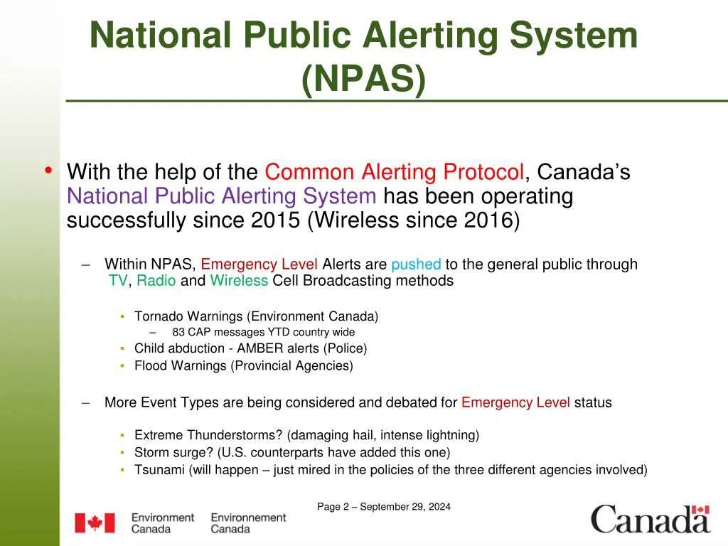 national public alerting system npas