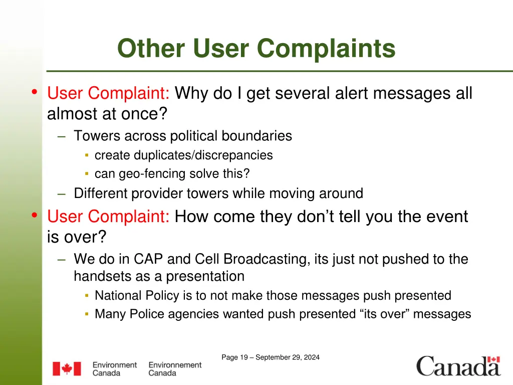 other user complaints