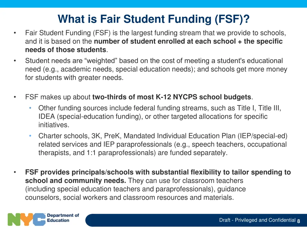 what is fair student funding fsf fair student