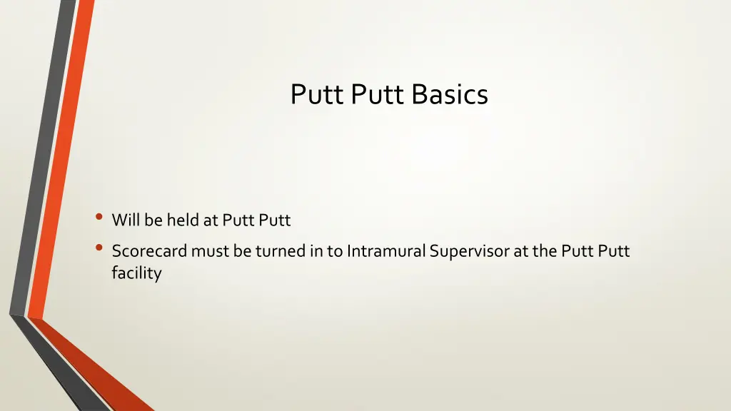 putt putt basics