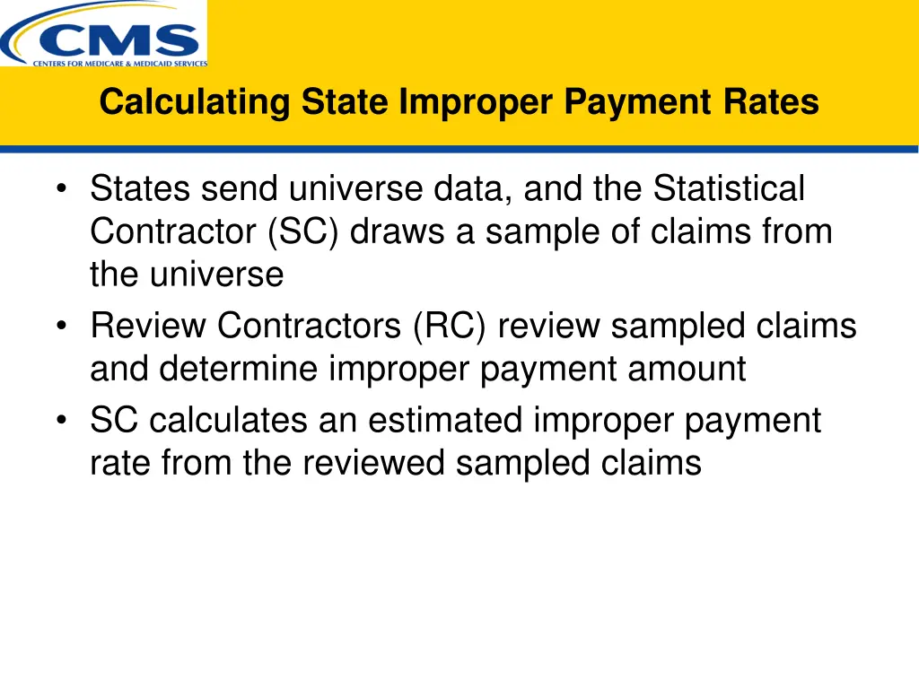 calculating state improper payment rates