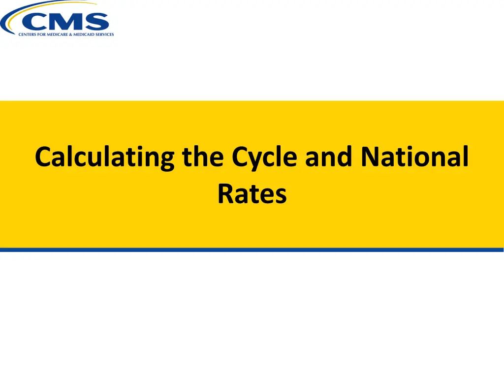 calculating the cycle and national rates