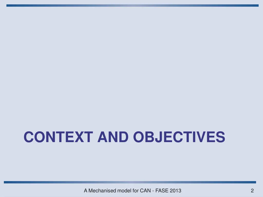 context and objectives