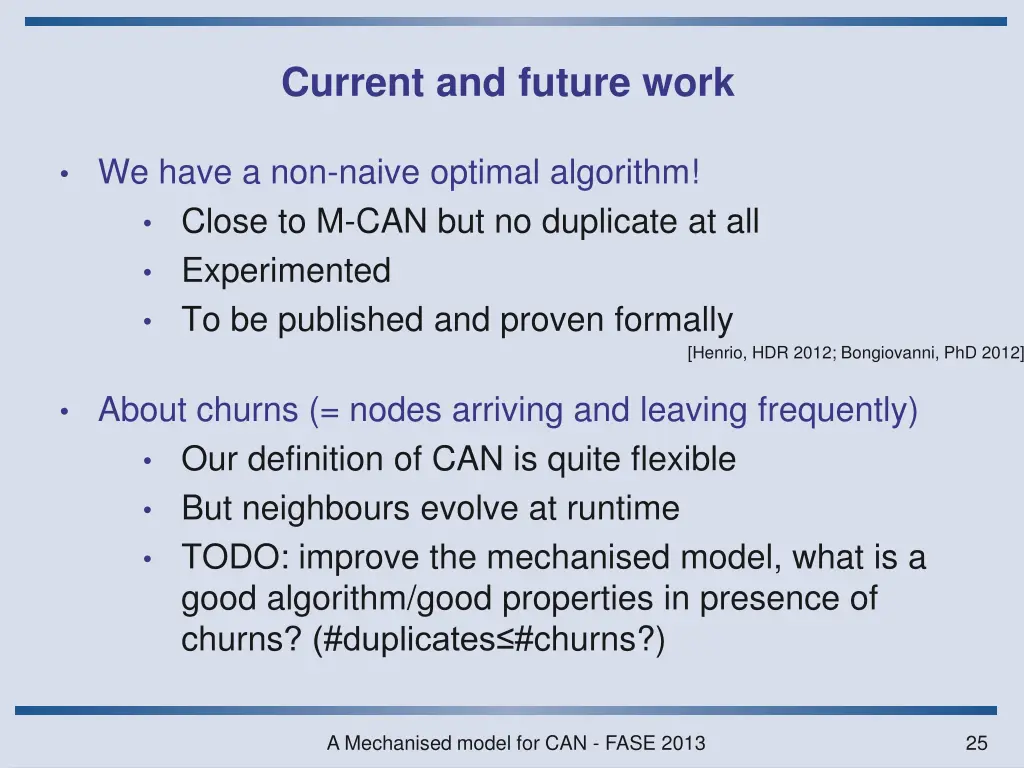 current and future work